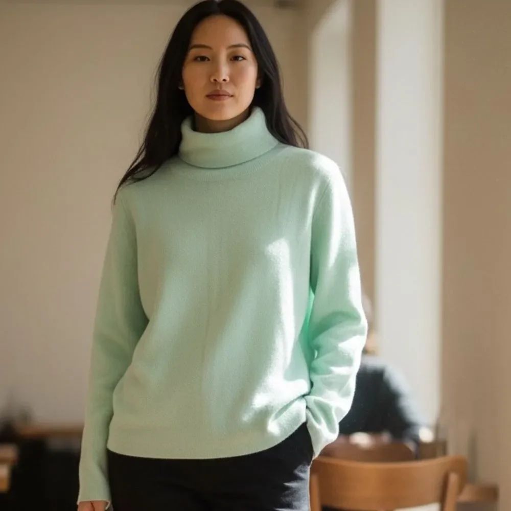 Ann Taylor Mint Green Turtleneck Sweater